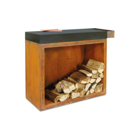 OFYR | Butcher Block Storage 90 | Corten - Ceramic Dark Grey